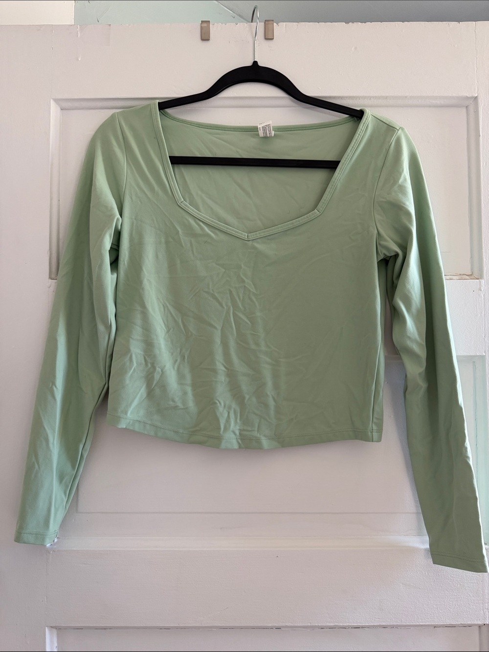 all in motion Light Sage V-Neck Long Sleeve Tee